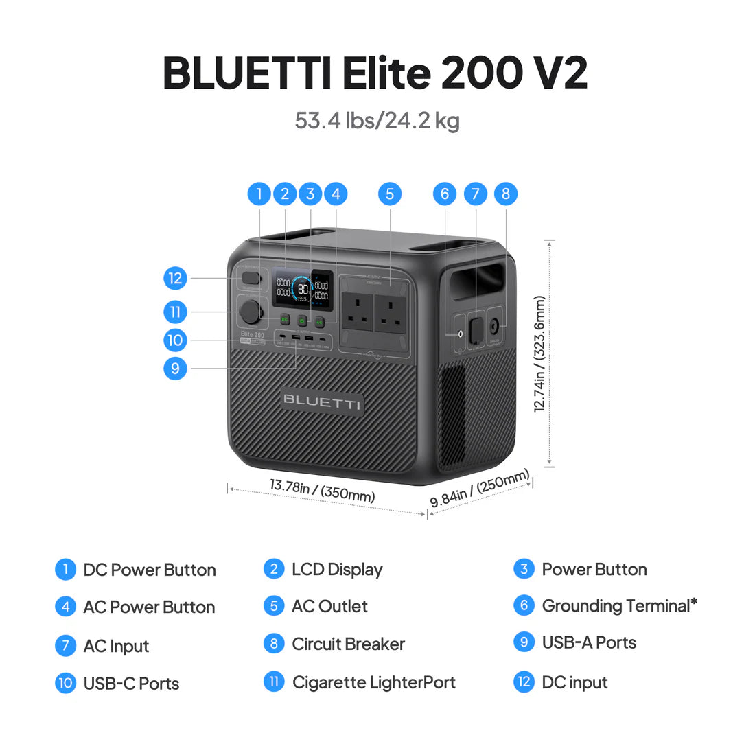 BLUETTI Elite 200 V2 Portable Power Station 2,600W